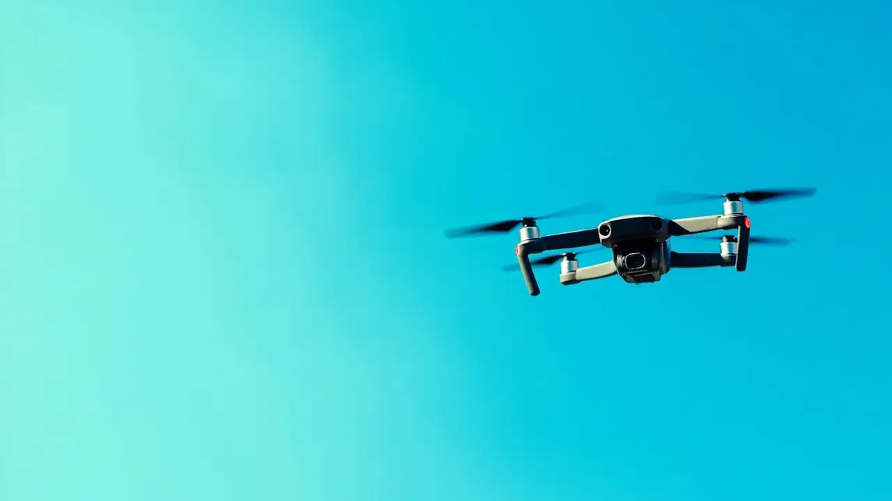 Fotógrafo profissional brasileiro em campo aberto controlando drone que voa sobre paisagem rural ao entardecer, equipamento de proteção e mochila técnica, luz dourada