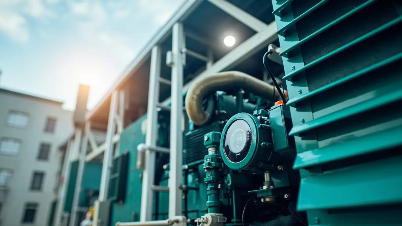 Gerador de energia industrial instalado em empresa adquirido via consórcio de equipamento