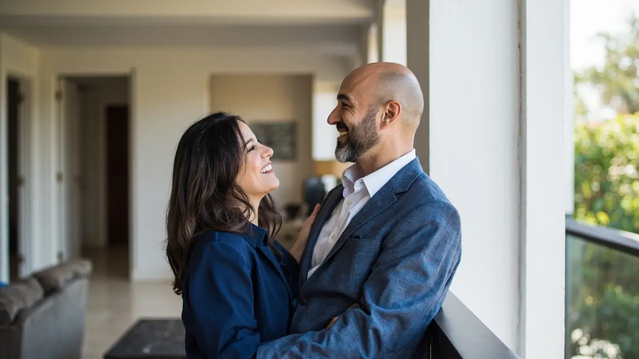 Casal jovem planejando primeiro imóvel juntos, representando consórcio como caminho para casa própria sem banco