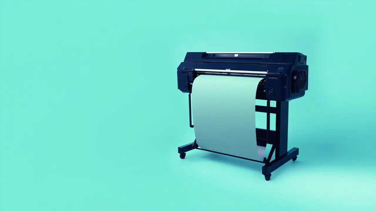 Empresa de sinalização produzindo banner grande formato em impressora industrial